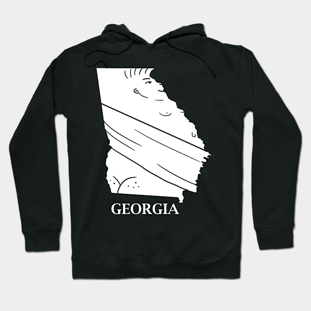 A funny map of Georgia Hoodie by percivalrussell